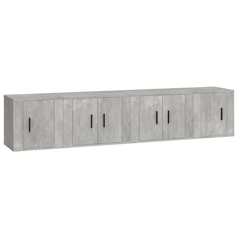 Foto van The living store tv-meubelset - betongrijs - 4-delige set - 57x34.5x40 cm / 40x34.5x40 cm