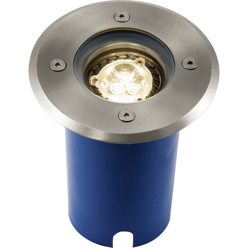 Foto van Heitronic potsdam 36850 inbouw buitenlamp gu10 led 7 w zilver