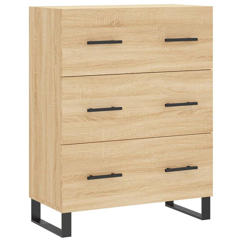 Foto van Vidaxl dressoir 69,5x34x90 cm bewerkt hout sonoma eikenkleurig