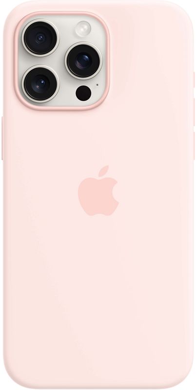 Foto van Apple iphone 15 pro max back cover met magsafe lichtroze