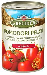 Foto van La bio idea gepelde tomaten