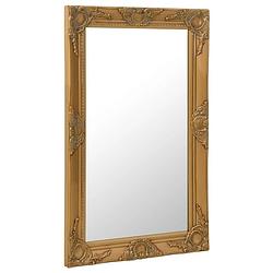 Foto van The living store wandspiegel barok goud 50 x 80 cm - antieke uitstraling - houten frame