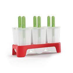 Foto van Icepopmaker, set voor zes ijsjes, rood - zoku minute maid