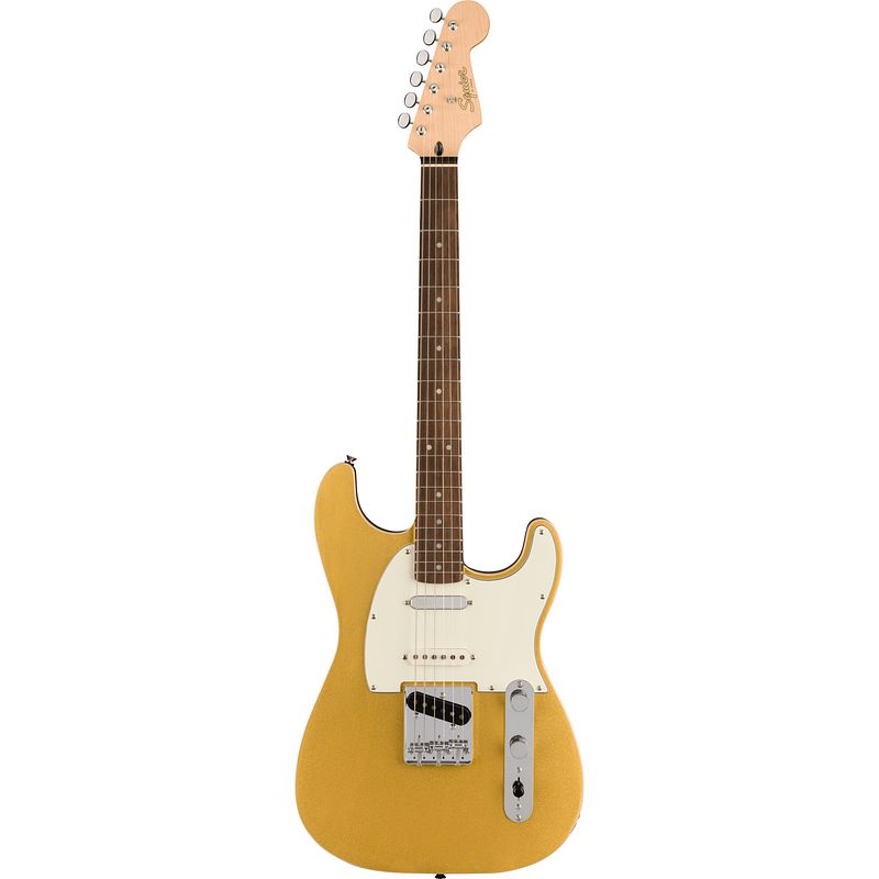 Foto van Squier paranormal custom nashville stratocaster il aztec gold elektrische gitaar