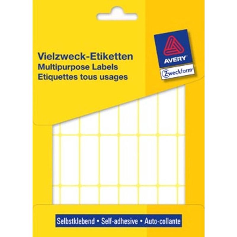 Foto van Avery witte etiketten ft 38 x 14 mm (b x h), 928 stuks