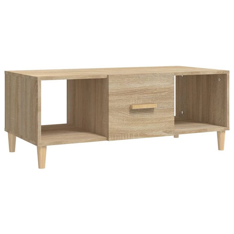 Foto van The living store salontafel sonoma eiken - 102x50x40 cm - functioneel en trendy