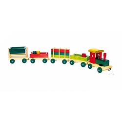 Foto van Speelgoed transport trein van hout - speelgoed treinen