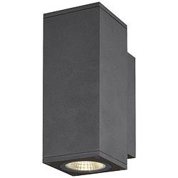 Foto van Slv enola square s up/down 1003418 led-buitenlamp (wand) led vast ingebouwd 7 w antraciet