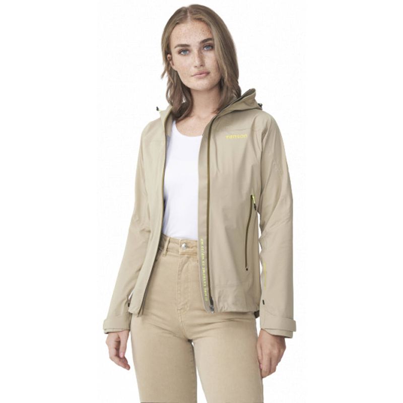 Foto van Outdoorjas skagway xp dames polyester lichtbruin maat xl