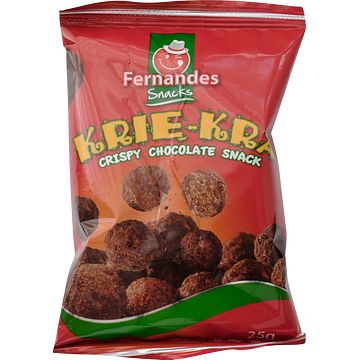 Foto van Fernandes snacks kriekra crispy chocolate snack 25g bij jumbo