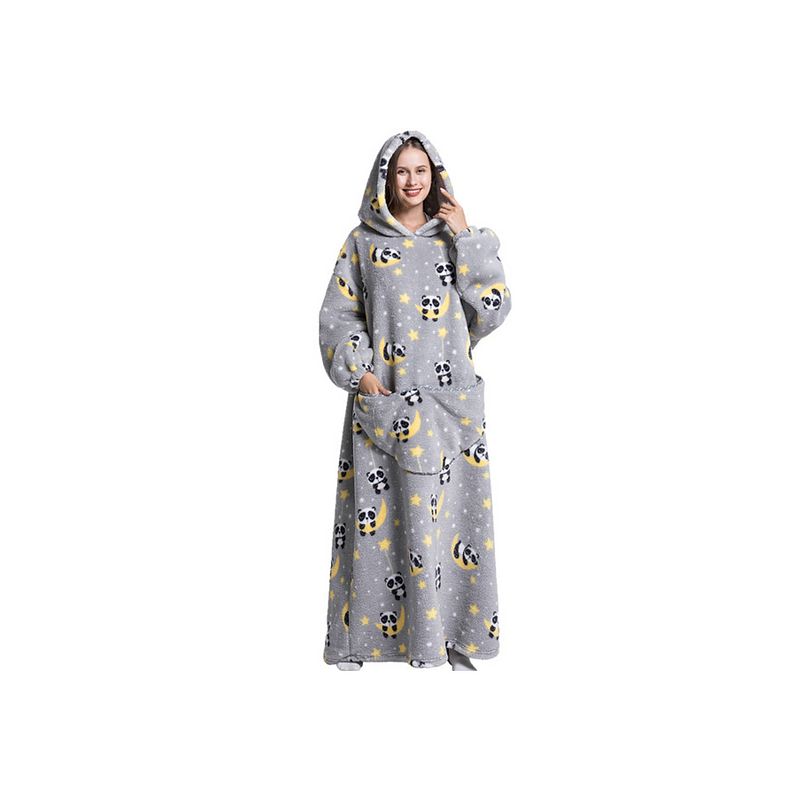 Foto van Oversized fleece trui uniseks - one size - panda