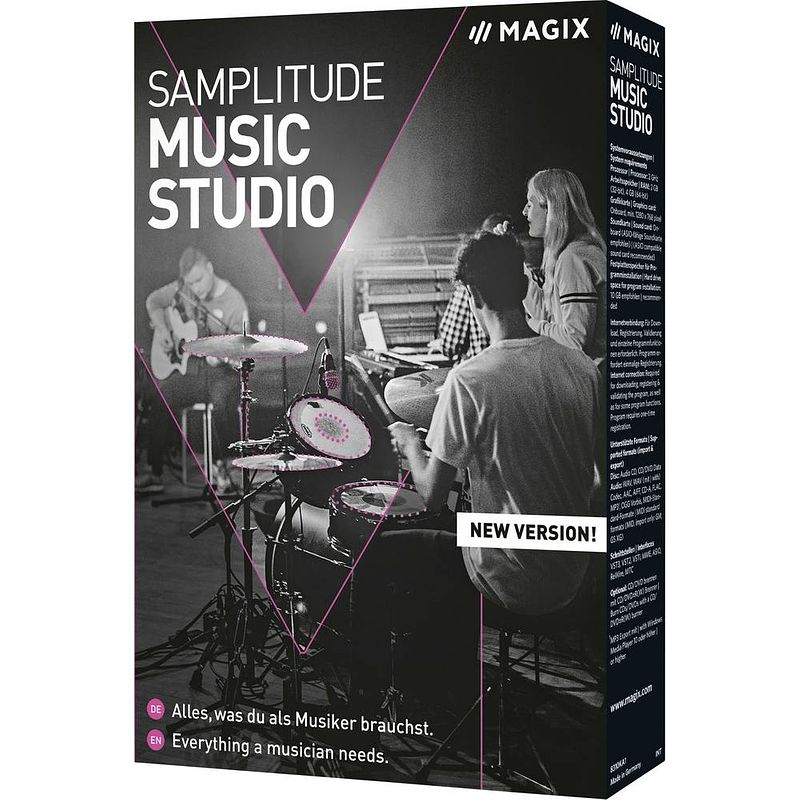 Foto van Magix samplitude music studio (2021) volledige versie, 1 licentie windows muzieksoftware