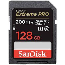 Foto van Sandisk extreme pro sdxc-kaart 128 gb class 10 uhs-i schokbestendig, waterdicht