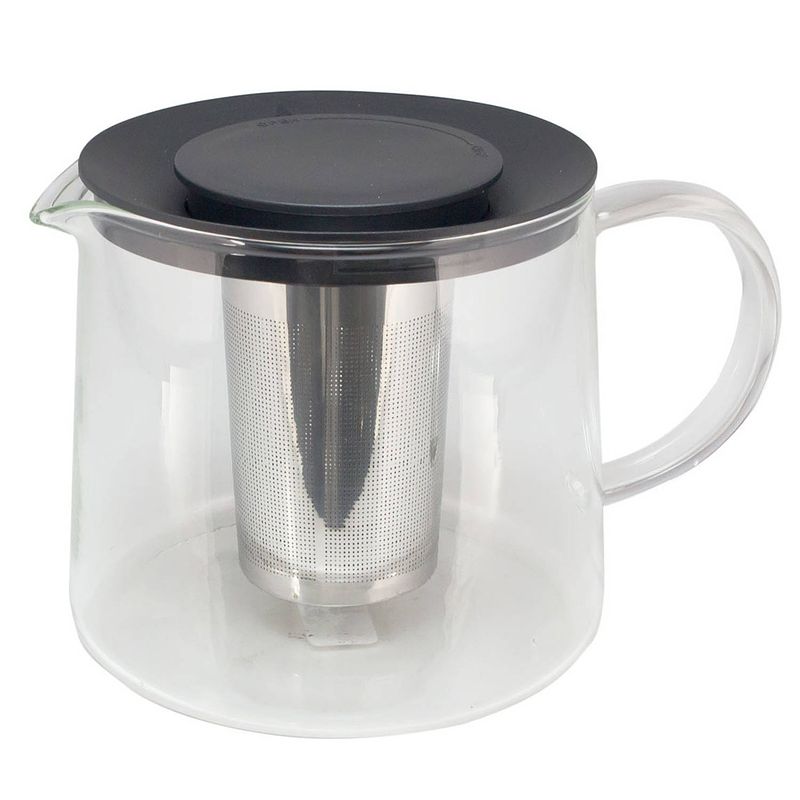 Foto van Glazen theepot met thee filter/infuser 1,5 liter - theepotten