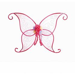 Foto van Verkleed vleugels vlinders roze voor dames - verkleedattributen
