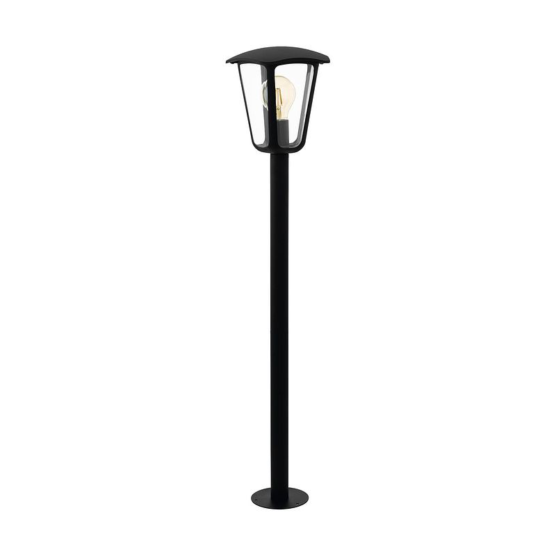 Foto van Eglo monreale staande lamp buiten - e27 - 99,5 cm - grijs/transparant