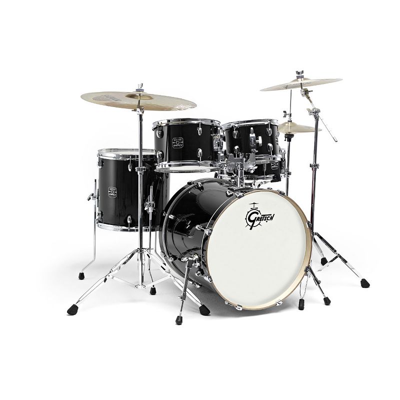 Foto van Gretsch drums ge2-e605tk-bk ge2 energy drumstel zwart