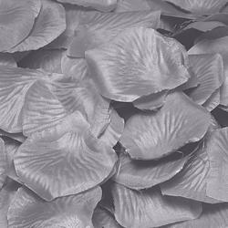 Foto van Kunst rozenblaadjes zilver 1000 stuks - rozenblaadjes / strooihartjes