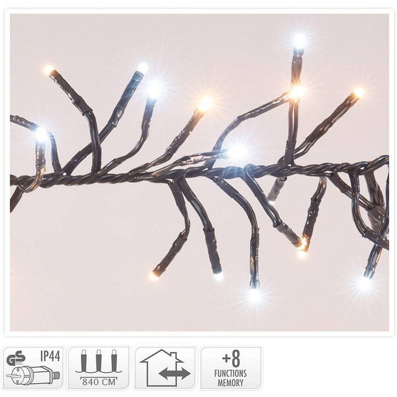 Foto van Decorativelighting clusterverlichting - 1152 led - 2-kleuren: wit + warm wit