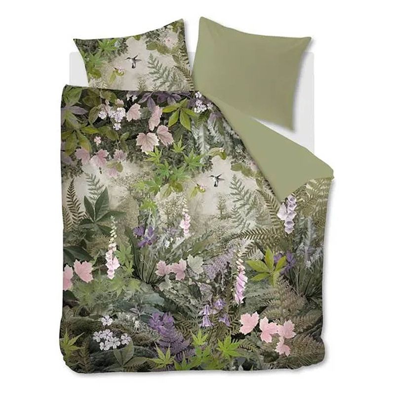 Foto van Beddinghouse dekbedovertrek charming - groen - lits-jumeaux xl 260x200/220 cm