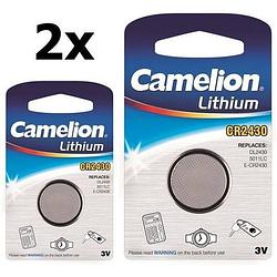 Foto van 2 stuks camelion cr2430 3v lithium knoopcelbatterij