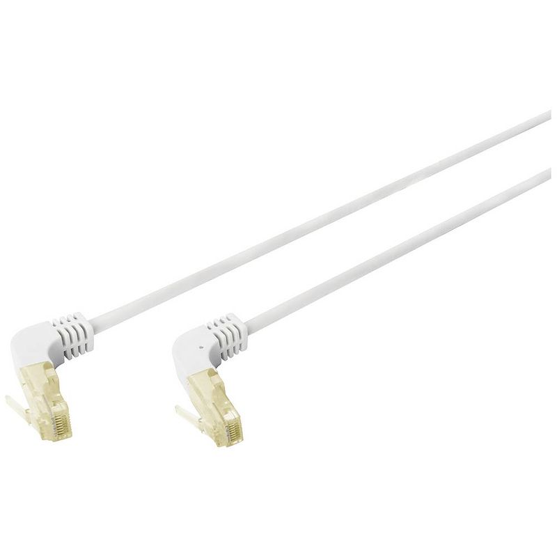 Foto van Digitus dk-1644-a-10090 rj45 netwerkkabel, patchkabel cat 6a s/ftp 10.00 m grijs 90° haaks naar onder, afgeschermd, halogeenvrij, afgeschermd (dubbel) 1 stuk(s)