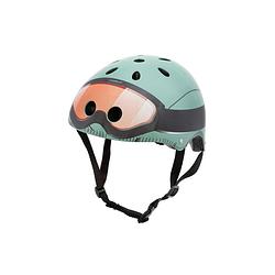 Foto van Mini hornit lids fietshelm voor kinderen - met led achterlicht - military (m)