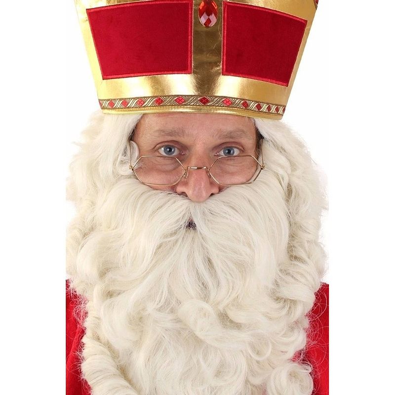 Foto van Sinterklaas bril goudkleurig - verkleedbrillen