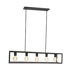 Foto van Eglo eldrick hanglamp - e27 - 100 cm - zwart