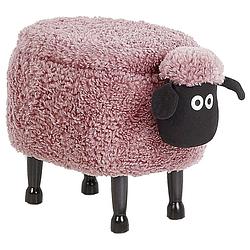 Foto van Beliani sheep - hocker-roze-polyester