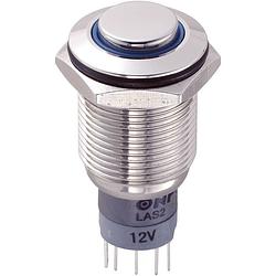 Foto van Tru components las2gqh-11e/b/12v/n/p vandalismebestendige druktoets 250 v/ac 3 a 1x aan/(aan) moment blauw 1 stuk(s)