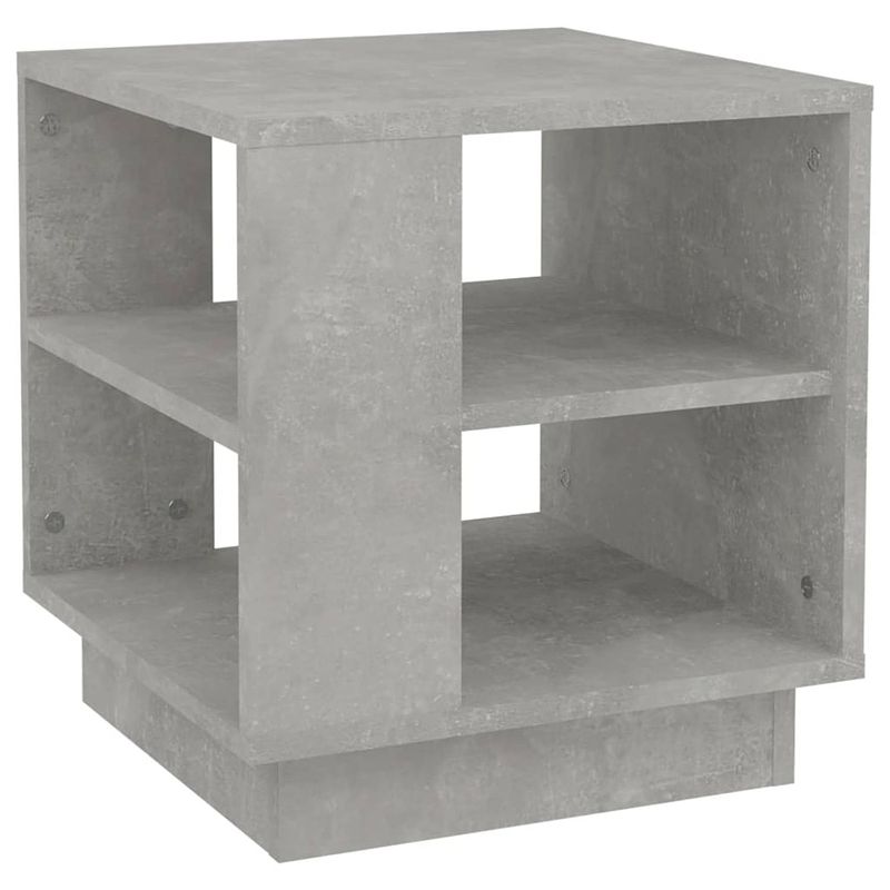 Foto van The living store banktafel - modern - salontafel - 40x40x43cm - betongrijs