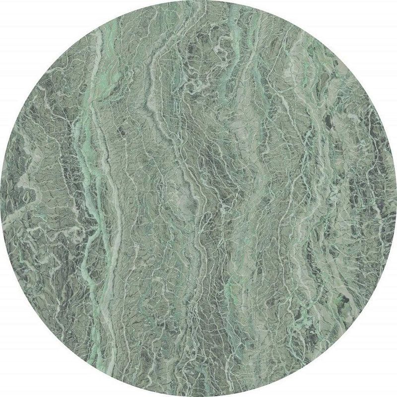 Foto van Komar green marble vlies zelfklevend fotobehang 125x125cm rond