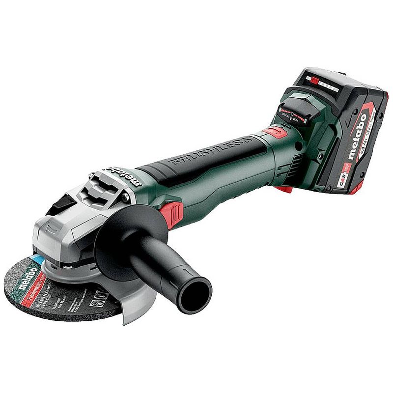 Foto van Metabo w 18 lt bl 11-125 613052510 haakse accuslijper 125 mm 18 v 4.0 ah