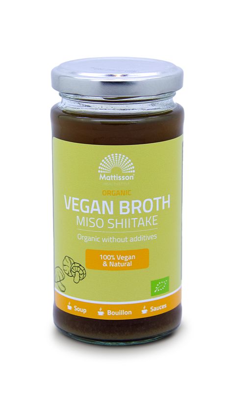 Foto van Mattisson healthstyle vegan broth miso shiitake bouillon