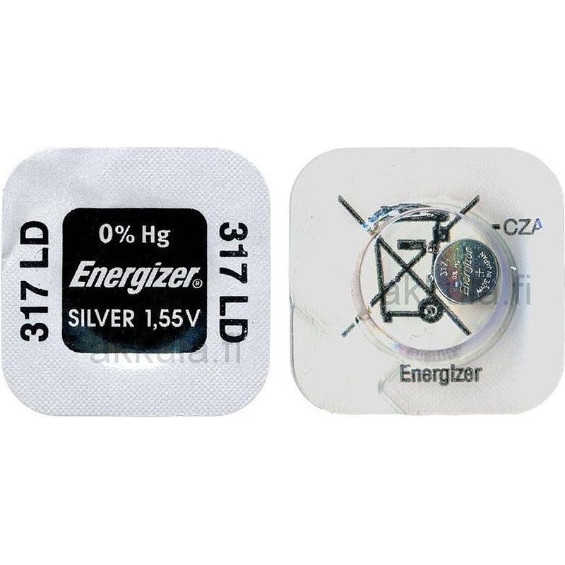 Foto van 1 stuks energizer zilver oxide knoopcel 317 ld 1.55v