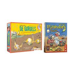 Foto van Spellenbundel - bordspel - 2 stuks - de gorgels spel het ondergrondse avontuur & regenwormen junior