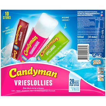 Foto van Candyman vrieslollies 10 stuks 500ml bij jumbo