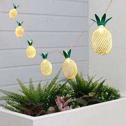 Foto van Lampen koord - ananas lantaarn led - 10 lampjes - zonne-energie