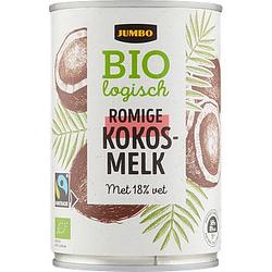 Foto van Jumbo biologische kokosmelk romig 400ml