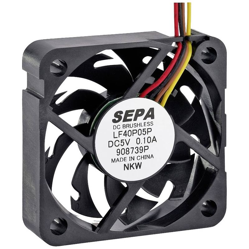 Foto van Sepa lf40p05pse00a axiaalventilator 5 v 13.8 m³/h (l x b x h) 40 x 40 x 10 mm