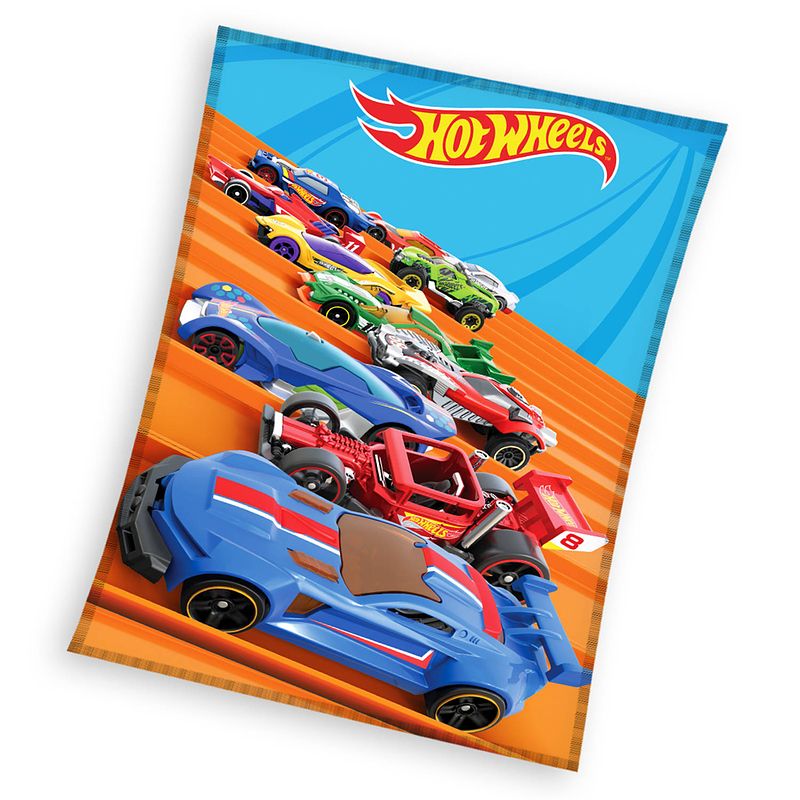 Foto van Hot wheels fleece deken race - 110 x 140 cm - polyester