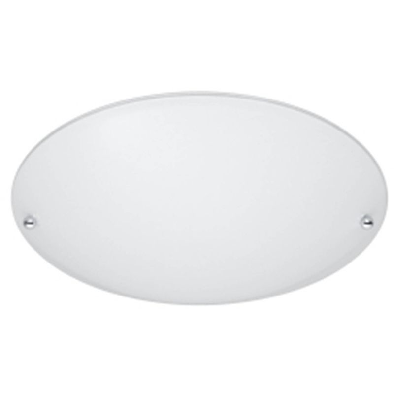 Foto van Led plafondlamp - plafondverlichting - trion linola - e27 fitting - rond - mat wit - aluminium