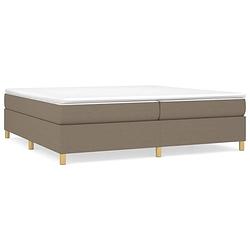 Foto van Vidaxl boxspringframe stof taupe 200x200 cm