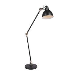 Foto van Trendy vloerlamp - mexlite - metaal - trendy - e27 - l: 32cm - voor binnen - woonkamer - eetkamer - zwart