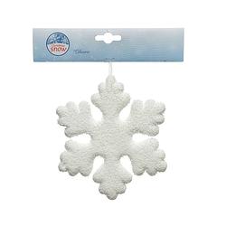 Foto van Decoris - sneeuwvlok foam l2b15h15 cm wit kerst