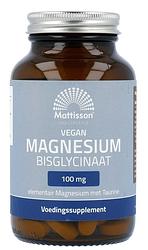 Foto van Mattisson healthstyle magnesium bisglycinaat 100mg tabletten