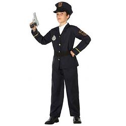 Foto van Politie agent uniform kostuum voor jongens 128 (7-9 jaar) - carnavalskostuums