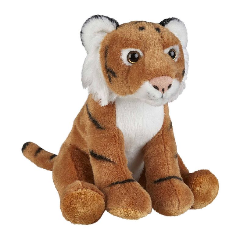 Foto van Pluche knuffel dieren bruine tijger 18 cm - knuffeldier