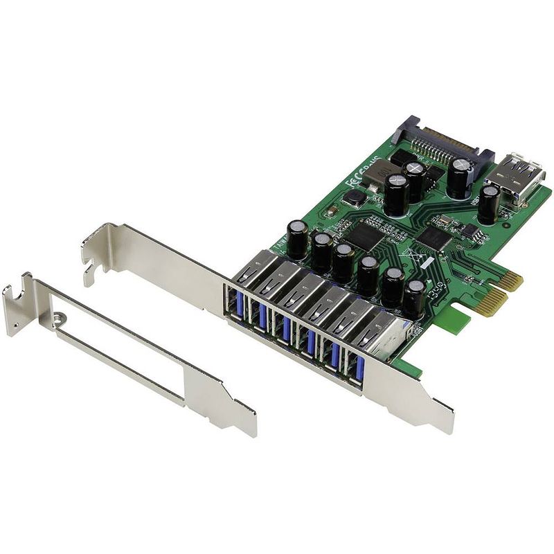 Foto van Renkforce renkforce 6 + 1 poorten usb 3.2 gen 1-controllerkaart usb-a pcie